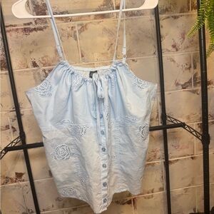 Wild Fable Light Blue Button-Down Blouse